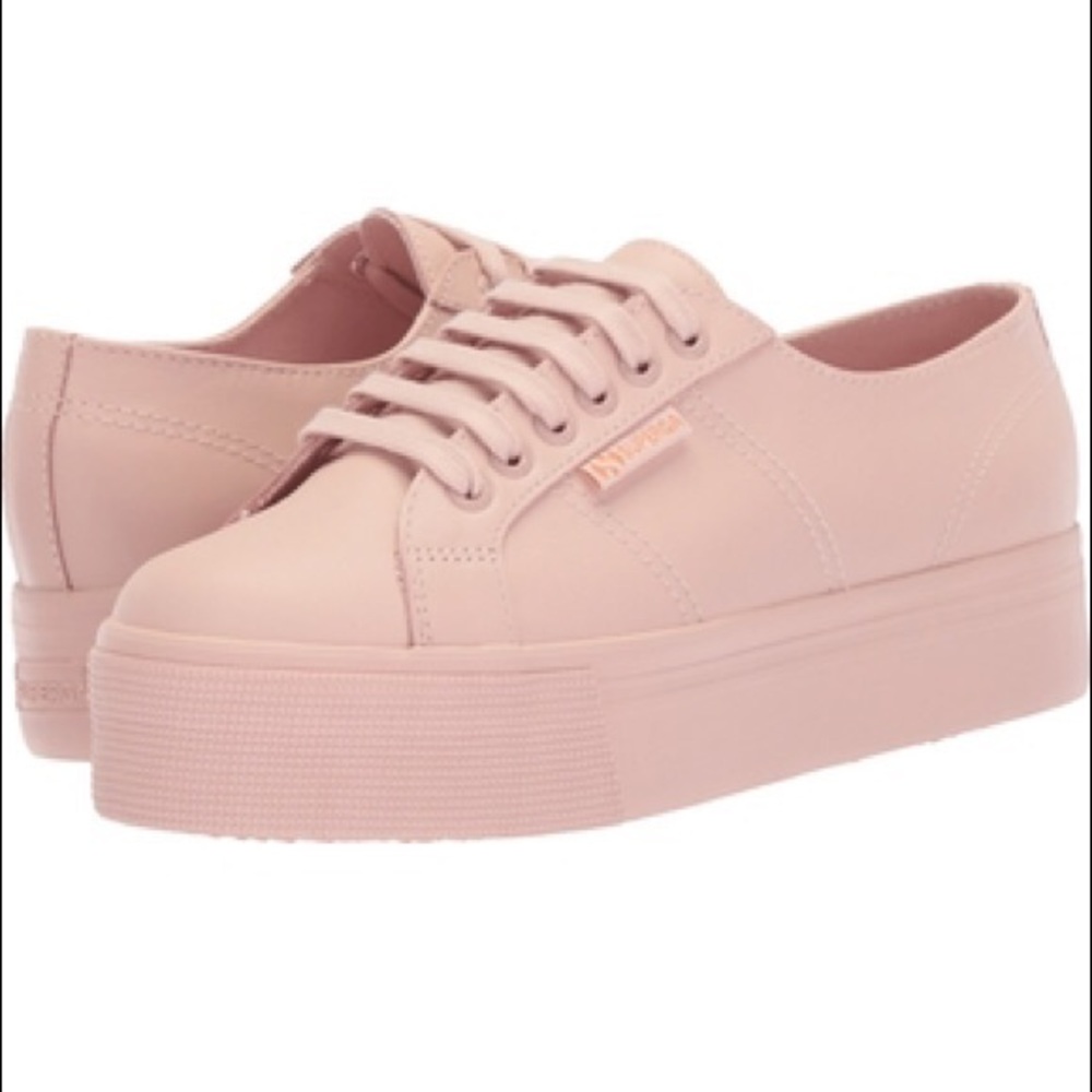 Platform SUPERGAS leather sz 6.5 light pink